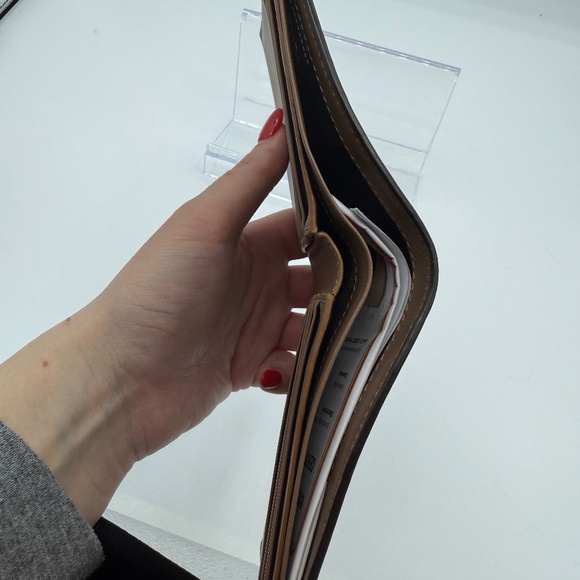 FENDI Vitello Grace FF Embossed Striped Bi-fold Leather Wallet - Picture 7 of 11